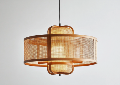 Wabi-sabi style restaurant rattan woven chandelier, Japanese retro store restaurant hot pot restaurant lamp, Zen guesthouse tea room lamp - Image 3