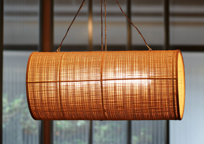 Japanese wabi-sabi restaurant chandelier, simple hot pot restaurant booth tea room lamp, dining shop fabric coffee shop bar table lamp - Image 9