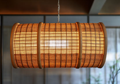 Japanese wabi-sabi restaurant chandelier, simple hot pot restaurant booth tea room lamp, dining shop fabric coffee shop bar table lamp - Image 8