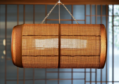 Japanese wabi-sabi restaurant chandelier, simple hot pot restaurant booth tea room lamp, dining shop fabric coffee shop bar table lamp - Image 7