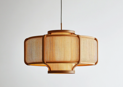 Wabi-sabi style restaurant rattan woven chandelier, Japanese retro store restaurant hot pot restaurant lamp, Zen guesthouse tea room lamp