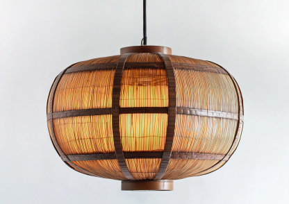 Japanese-style chandeliers, hand-woven lamps for dining rooms, bars, living rooms, bedrooms and restaurants, bamboo woven lamps - Image 6