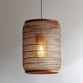 New Chinese-style Zen-inspired tea room lamp, creative and personalized three-head dining room lamp, branch lamp, bamboo woven chandelier