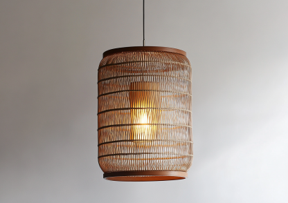 New Chinese-style Zen-inspired tea room lamp, creative and personalized three-head dining room lamp, branch lamp, bamboo woven chandelier