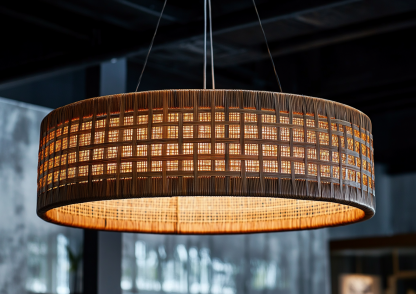 Restaurant chandelier, Japanese wabi-sabi style, homestay tea room bar table lamp, creative and individual designer bedroom bamboo weaving lamp - Image 9