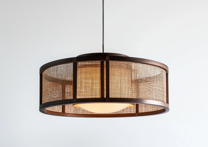 Japanese-style chandeliers, hand-woven lamps, dining room, bar counter, living room, Southeast Asian creative and simple bedroom, dining room, bamboo woven lamps - Image 4