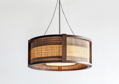 Japanese-style chandeliers, hand-woven lamps, dining room, bar counter, living room, Southeast Asian creative and simple bedroom, dining room, bamboo woven lamps - Image 3