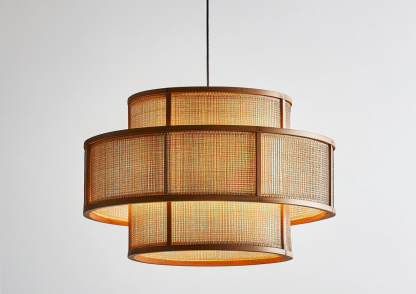 Hemp rope chandelier, wabi-sabi style living room, homestay, hotel lobby, Southeast Asian Japanese hand-woven restaurant chandelier - Image 2