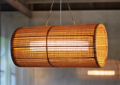 Japanese wabi-sabi restaurant chandelier, simple hot pot restaurant booth tea room lamp, dining shop fabric coffee shop bar table lamp - Image 5