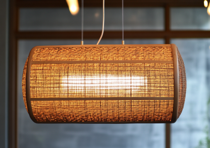 Japanese wabi-sabi restaurant chandelier, simple hot pot restaurant booth tea room lamp, dining shop fabric coffee shop bar table lamp - Image 3