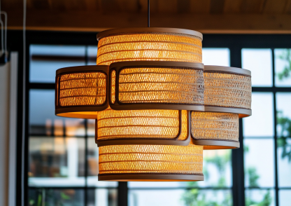 Wabi-sabi style rattan chandelier for living room, dining room, bedroom, study, tea room, homestay and hotel decoration - Image 4