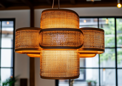 Creative lamps, Southeast Asian restaurant chandeliers, rattan inns, tea houses, bar counters, tatami MATS, bedroom creative bamboo weaving lamps - Image 9