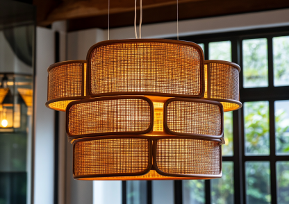 Creative lamps, Southeast Asian restaurant chandeliers, rattan inns, tea houses, bar counters, tatami MATS, bedroom creative bamboo weaving lamps - Image 3