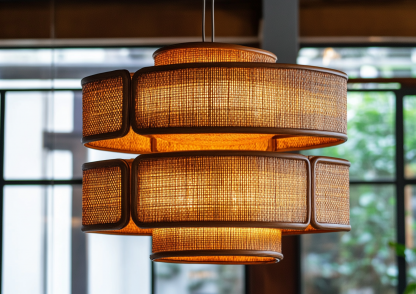 Creative lamps, Southeast Asian restaurant chandeliers, rattan inns, tea houses, bar counters, tatami MATS, bedroom creative bamboo weaving lamps - Image 2