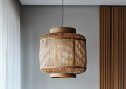 Japanese-style chandeliers, hand-woven lamps for dining rooms, bars, living rooms, bedrooms and restaurants, bamboo woven lamps - Image 9