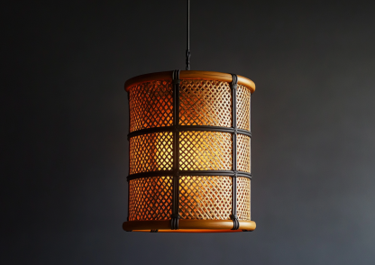 Japanese-style chandeliers, hand-woven lamps for dining rooms, bars, living rooms, bedrooms and restaurants, bamboo woven lamps - Image 8