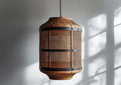 Japanese-style chandeliers, hand-woven lamps for dining rooms, bars, living rooms, bedrooms and restaurants, bamboo woven lamps - Image 7