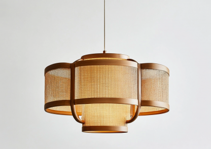 Wabi-sabi style restaurant rattan woven chandelier, Japanese retro store restaurant hot pot restaurant lamp, Zen guesthouse tea room lamp - Image 8