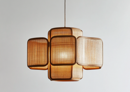 Wabi-sabi style restaurant rattan woven chandelier, Japanese retro store restaurant hot pot restaurant lamp, Zen guesthouse tea room lamp - Image 7