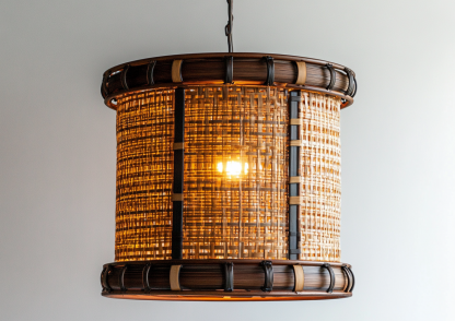 Restaurant chandelier, Japanese wabi-sabi style, homestay tea room bar table lamp, creative and individual designer bedroom bamboo weaving lamp