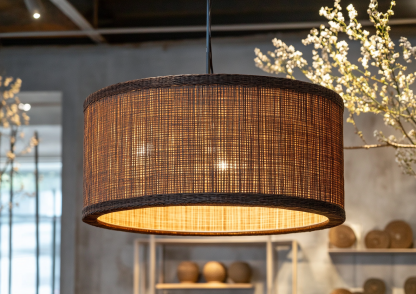 Restaurant chandelier, Japanese wabi-sabi style, homestay tea room bar table lamp, creative and individual designer bedroom bamboo weaving lamp - Image 5