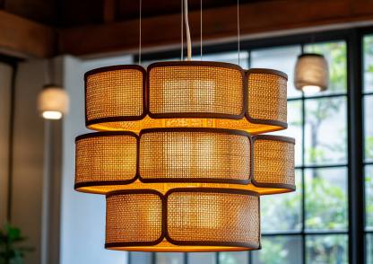 Chinese-style solid wood chandelier, wooden wabi-sabi style dining table, study, tea room, retro guesthouse, Japanese lamps - Image 4