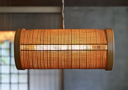 Japanese wabi-sabi restaurant chandelier, simple hot pot restaurant booth tea room lamp, dining shop fabric coffee shop bar table lamp - Image 5