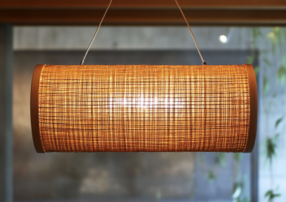 Japanese wabi-sabi restaurant chandelier, simple hot pot restaurant booth tea room lamp, dining shop fabric coffee shop bar table lamp - Image 3