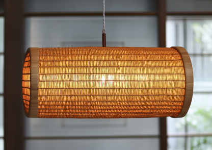 Japanese wabi-sabi restaurant chandelier, simple hot pot restaurant booth tea room lamp, dining shop fabric coffee shop bar table lamp - Image 2