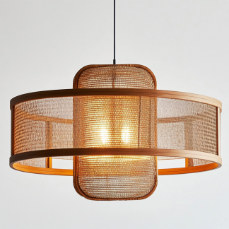 Nordic restaurant chandeliers, Japanese solid wood tatami, tea room study, hotel private room, log style homestay bedroom lamps