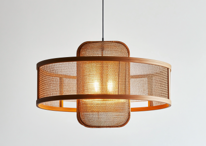 Nordic restaurant chandeliers, Japanese solid wood tatami, tea room study, hotel private room, log style homestay bedroom lamps
