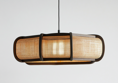 Wabi-sabi style restaurant rattan woven chandelier, Japanese retro store restaurant hot pot restaurant lamp, Zen guesthouse tea room lamp - Image 4