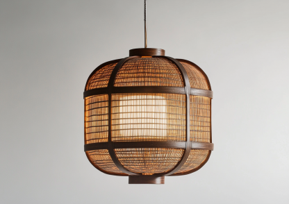 Japanese-style chandeliers, hand-woven lamps for dining rooms, bars, living rooms, bedrooms and restaurants, bamboo woven lamps - Image 4