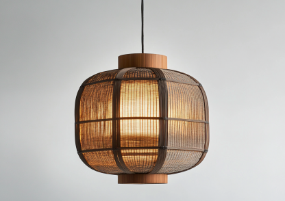 Japanese-style chandeliers, hand-woven lamps for dining rooms, bars, living rooms, bedrooms and restaurants, bamboo woven lamps - Image 3