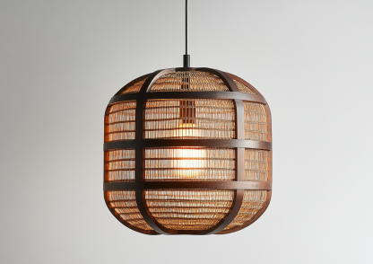 Japanese-style chandeliers, hand-woven lamps for dining rooms, bars, living rooms, bedrooms and restaurants, bamboo woven lamps - Image 2