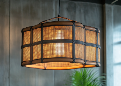 Wabi-sabi style rattan dining room chandelier, living room and bedroom bedside lamp, modern, simple, light luxury and high-end standing table lamp