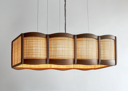 Wabi-sabi style rattan chandelier, dining room bar counter, living room, Southeast Asian creative and simple bedroom, dining room, bamboo weaving lamps - Image 8