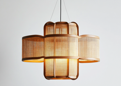 Hemp rope chandelier, wabi-sabi style living room, homestay, hotel lobby, Southeast Asian Japanese hand-woven restaurant chandelier - Image 3