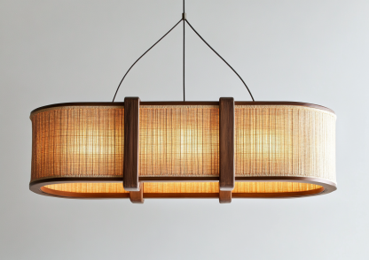 Japanese-style chandeliers, hand-woven lamps, dining room, bar counter, living room, Southeast Asian creative and simple bedroom, dining room, bamboo woven lamps - Image 3