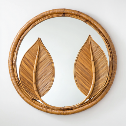 Retro makeup mirror, dressing mirror, wall-mounted, bedroom, bathroom, entrance, dressing table decoration, light luxury half-length mirror, high definition - Image 8