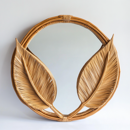 Wicker round mirror, wicker pendant, wicker decoration, wicker pendant, wicker decoration, wicker pendant - Image 9