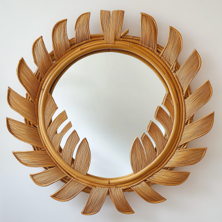 Chinese-style retro makeup mirror, French bedroom mirror with light, smart anti-fog wall-mounted mirror, water drop bathroom mirror