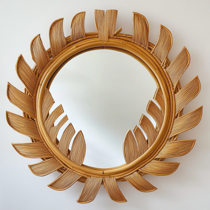 Chinese-style retro makeup mirror, French bedroom mirror with light, smart anti-fog wall-mounted mirror, water drop bathroom mirror