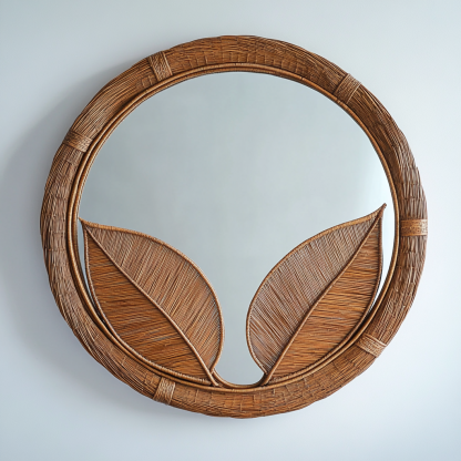 French retro oval bathroom mirror, dressing mirror, wall art hanging mirror, L smart wall-mounted bathroom, European style - Image 8