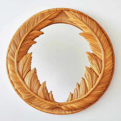 French retro oval bathroom mirror, dressing mirror, wall art hanging mirror, L smart wall-mounted bathroom, European style