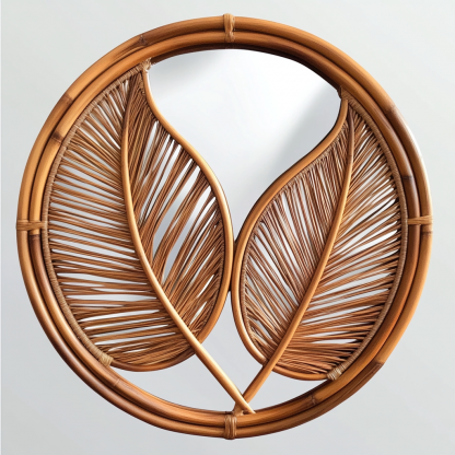 French retro oval bathroom mirror, dressing mirror, wall art hanging mirror, L smart wall-mounted bathroom, European style - Image 6
