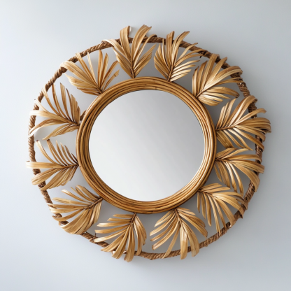 Medieval bathroom mirror decorative mirror, bedroom American-style minimalist washbasin mirror, artistic makeup mirror - Image 8