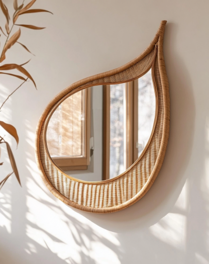 Retro makeup mirror, dressing mirror, wall-mounted, bedroom, bathroom, entrance, dressing table decoration, light luxury half-length mirror, high definitionRetro makeup mirror, dressing mirror, wall-mounted, bedroom, bathroom, entrance, dressing table decoration, light luxury half-length mirror, high definition - Image 5