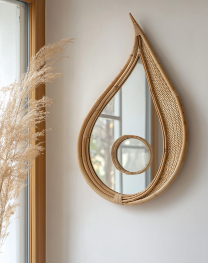 Retro makeup mirror, dressing mirror, wall-mounted, bedroom, bathroom, entrance, dressing table decoration, light luxury half-length mirror, high definitionRetro makeup mirror, dressing mirror, wall-mounted, bedroom, bathroom, entrance, dressing table decoration, light luxury half-length mirror, high definition - Image 4