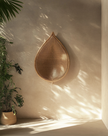 Wabi-sabi style retro bamboo woven round mirror decorative mirror is used as a decoration in the homestay, restaurant and tea room - Image 8